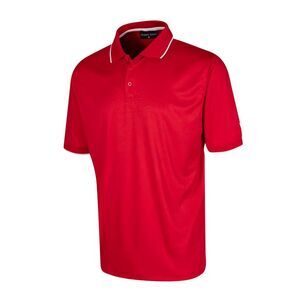 Island Green Mens Performance Polo Shirt / Red